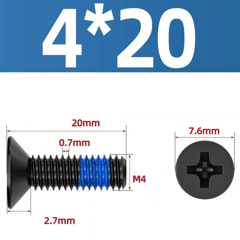 M1.2–M6 Phillips Flat Head Machine Screws | Carbon Steel | Black & Nickel Plated