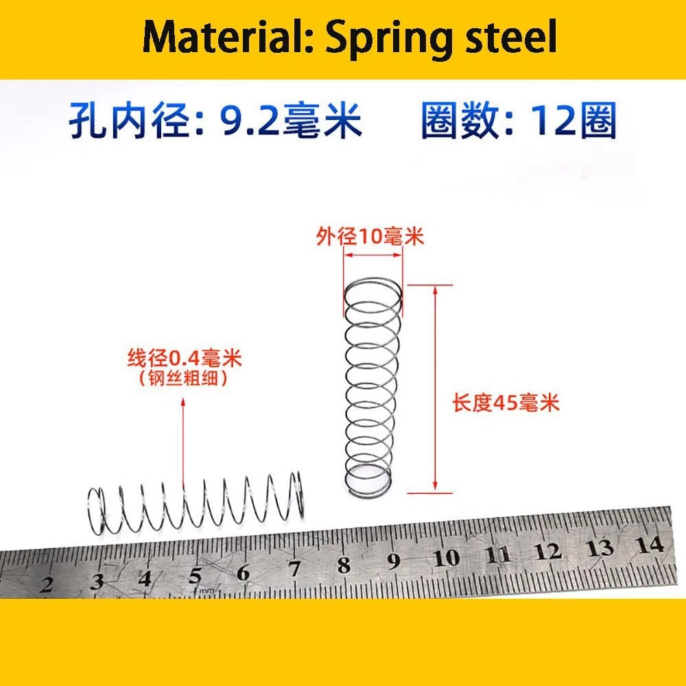 Spring Steel Small Compression Spring 0.2/0.3/0.4mm Wire Diameter 3-50mm Length