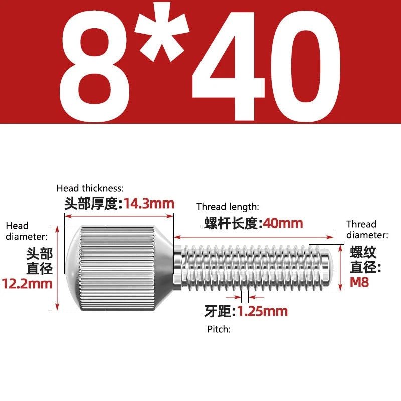 A2 Stainless Steel Knurled Thumb Screws – Small Head, Hand Tighten Fasteners (M2 to M8) - HomeDIYer