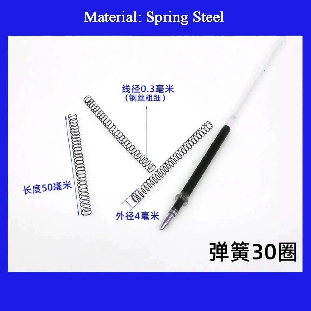 Spring Steel Small Compression Spring 0.2/0.3/0.4mm Wire Diameter 3-50mm Length