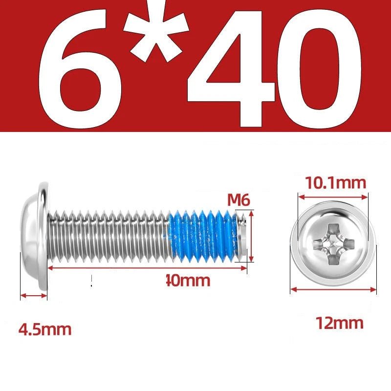 A2 Stainless Steel Phillips Flanged Button Head Machine Screws — M2 to M6, Built - In Washer Face - HomeDIYer