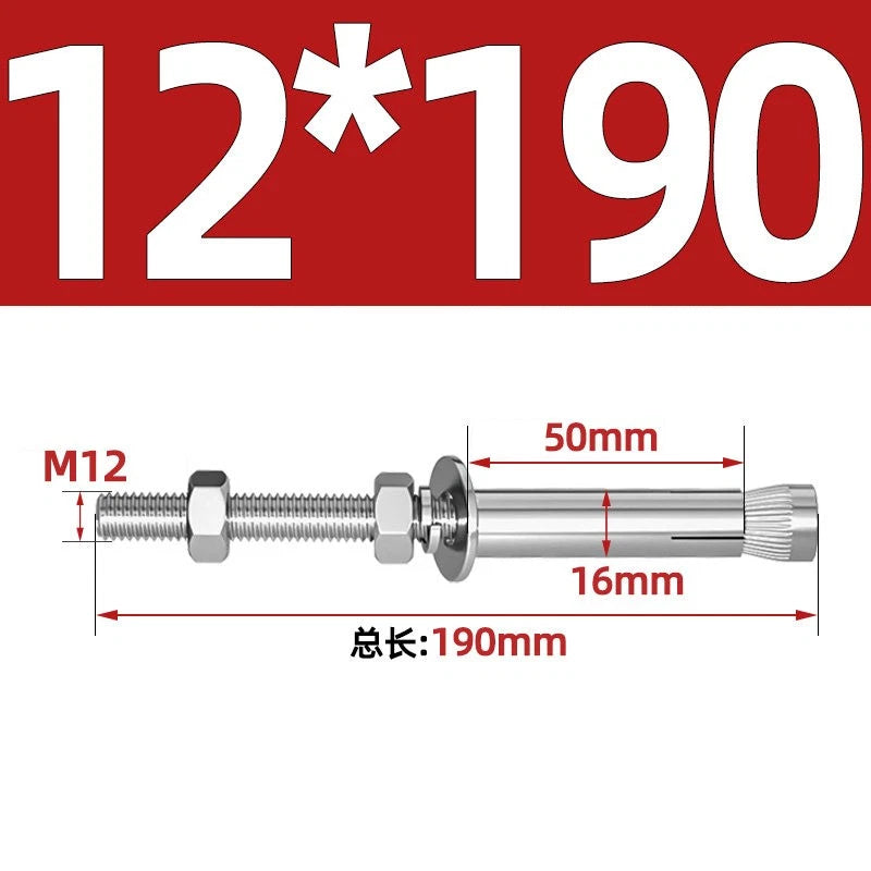 M6-M20 Stainless Steel Concrete Expansion Anchor Bolts – Extra Long