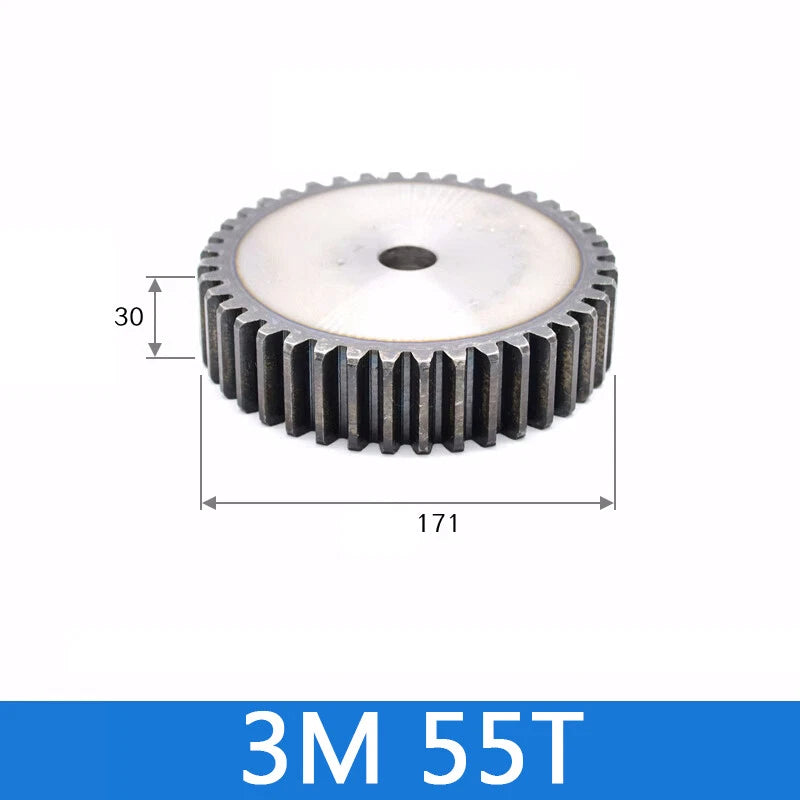 Spur Gears Pinion Gear 1.5/2.5/3/4/5 Mod Transmission Gears 45# Steel Flat Gears