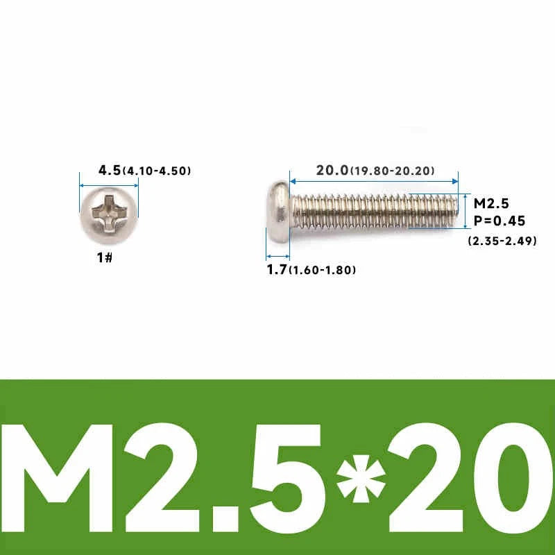Phillips Pan Head Machine Screws – Carbon Steel M1 to M4, Multiple Lengths & Finishes