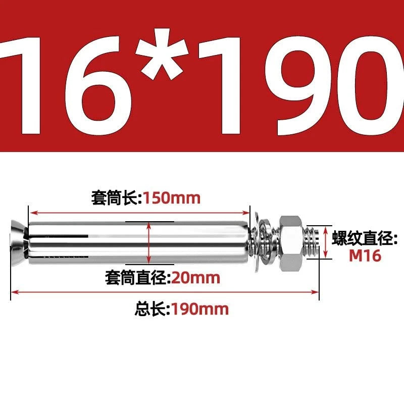 Stainless Steel Expansion Anchor Bolts for Concrete & Masonry — M6 to M20