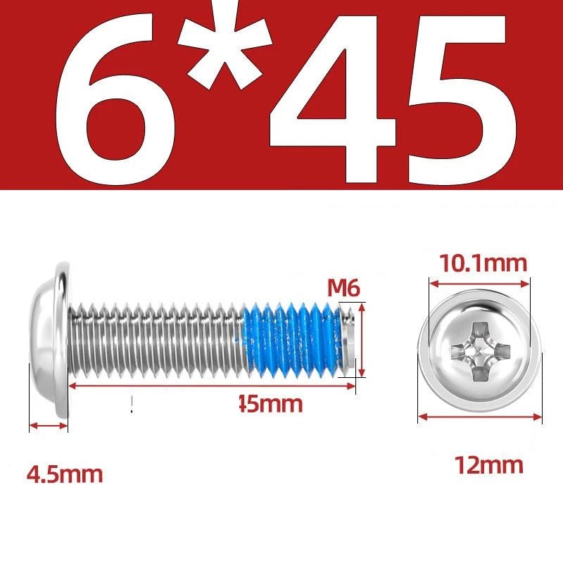 A2 Stainless Steel Phillips Flanged Button Head Machine Screws — M2 to M6, Built - In Washer Face - HomeDIYer