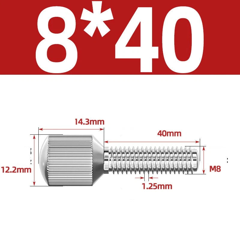 Knurled Thumb Screws – 304 Stainless Steel Small Head Thumbscrew Bolts M2–M8
