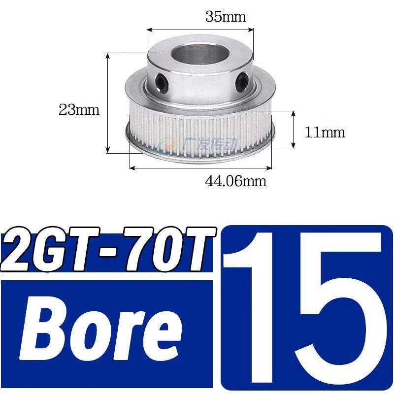 GT2 Timing Belt Pulley 16-100 Teeth 6-10mm Teeth Width Bore 3mm-25mm For 3D
