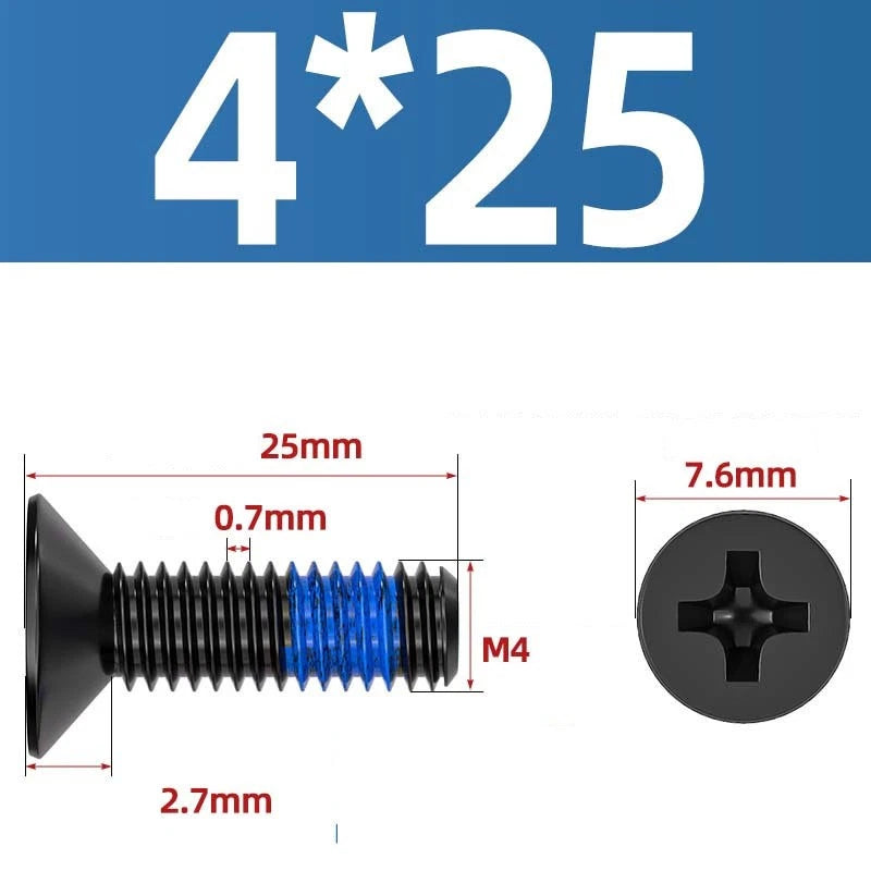 M1.2–M6 Phillips Flat Head Machine Screws | Carbon Steel | Black & Nickel Plated