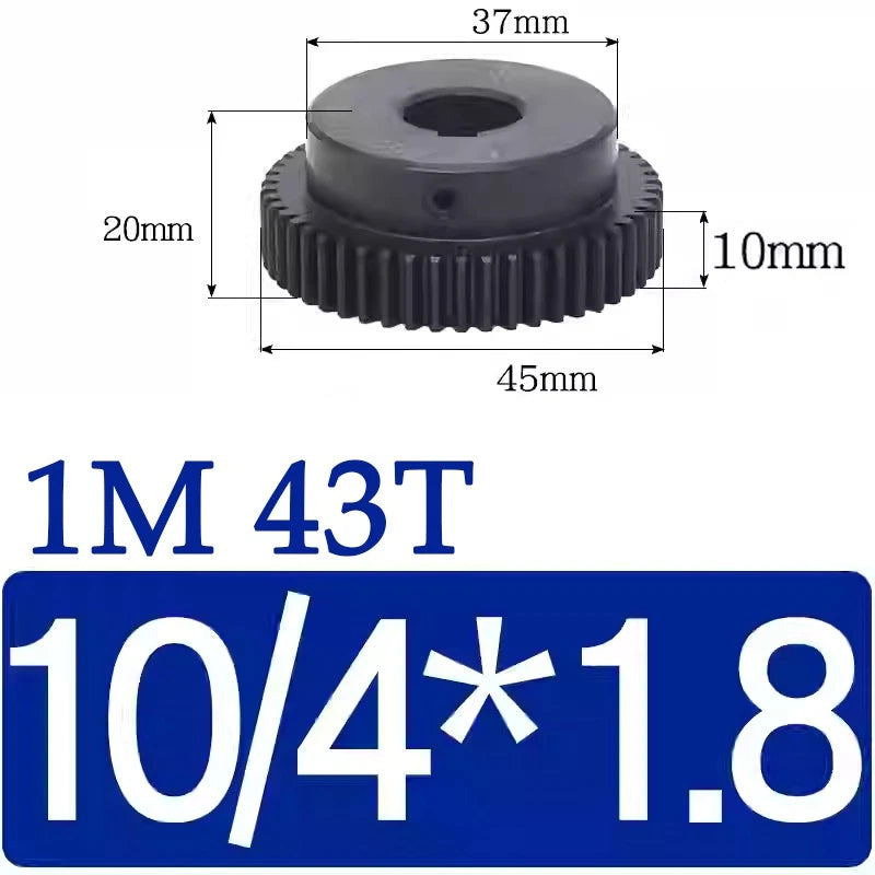 Spur Gears 1 Mod Transmission Gear With Step 45# Steel Pinion Motor Gear 30T~44T