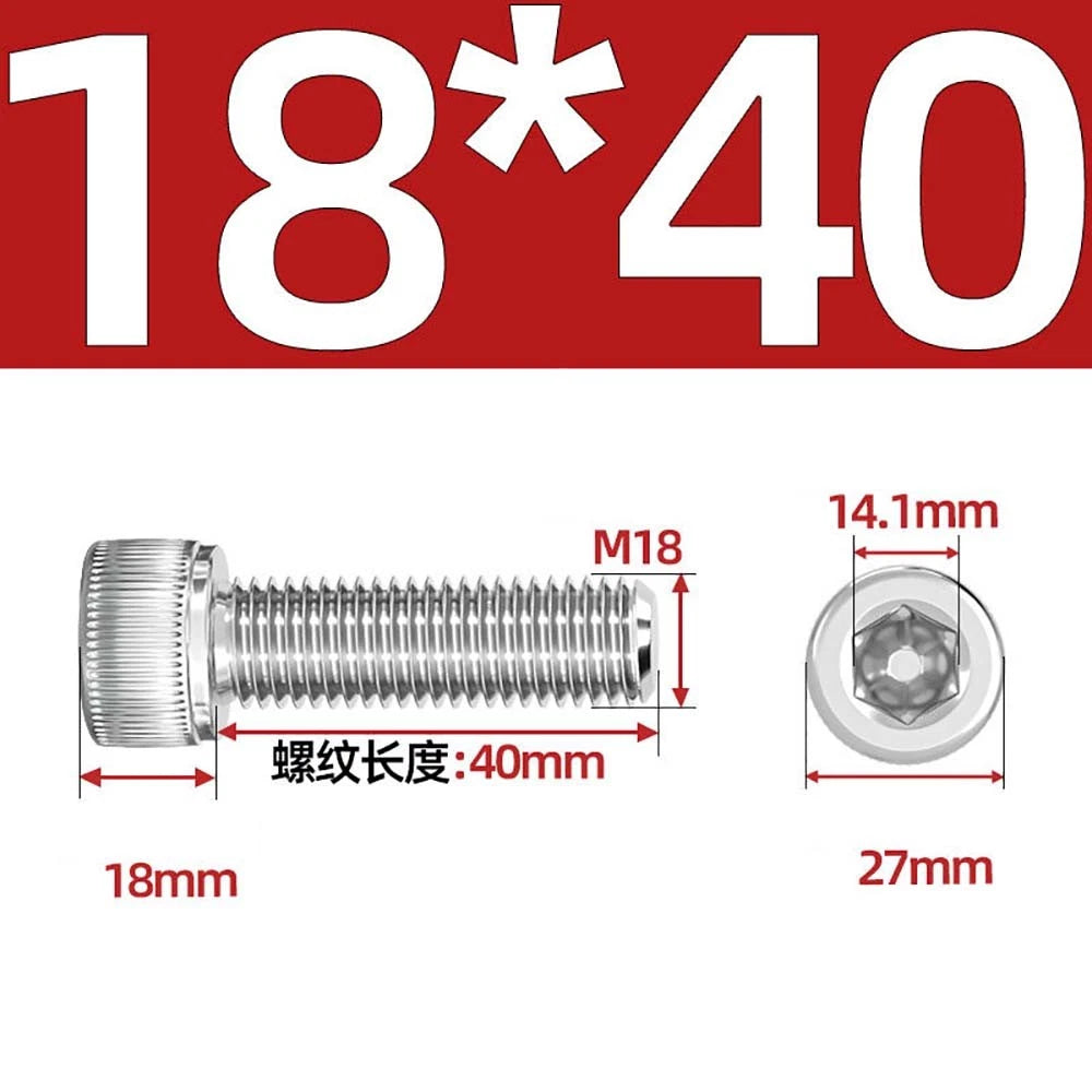 Socket Head Cap Screws – A2 Stainless Steel, M6 to M24, Hex Drive (DIN 912)