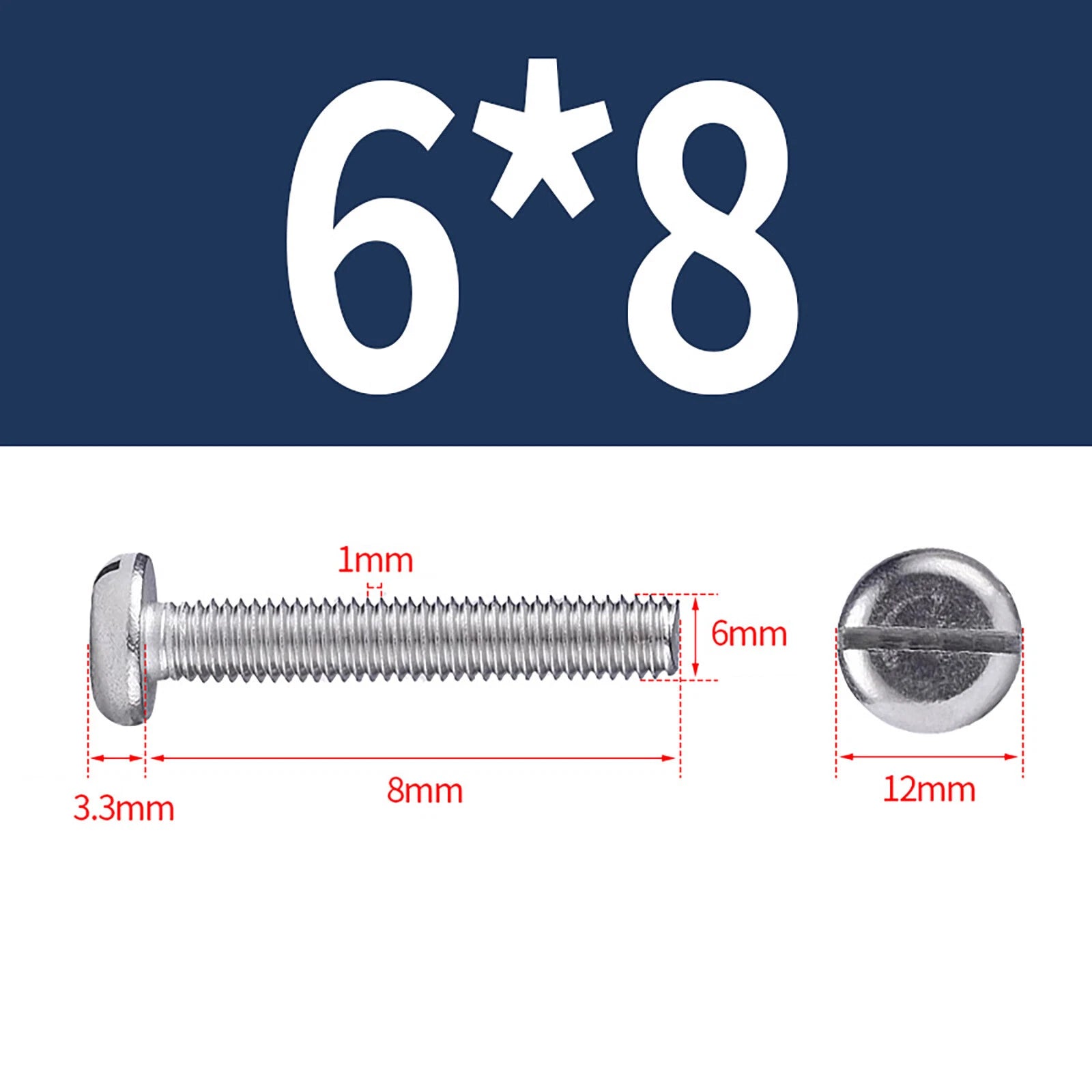 M1.6 to M10 Slotted Cheese Head Machine Screws | A2 Stainless Steel DIN 84