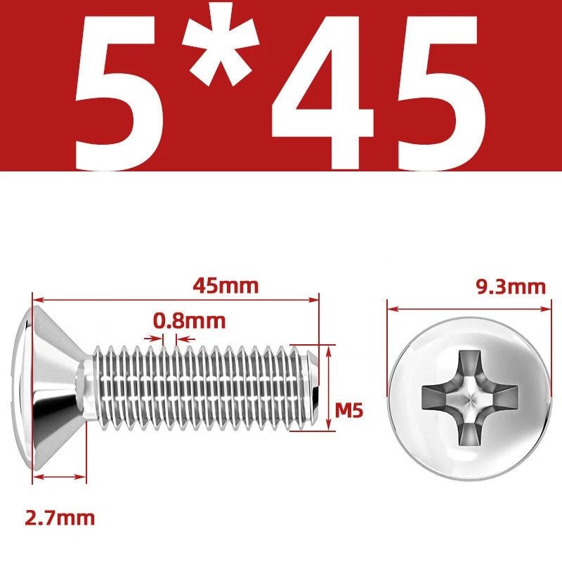 Phillips Oval Head Machine Screws Stainless Steel — M1.6 to M10, All Sizes - HomeDIYer