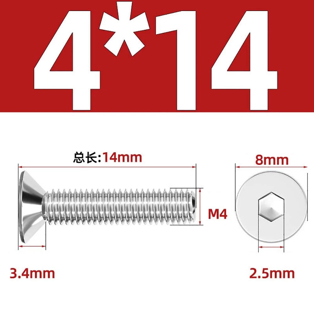 Countersunk Hex Socket Screws – A2 Stainless Steel, M2 to M16, DIN 7991, Fully Threaded