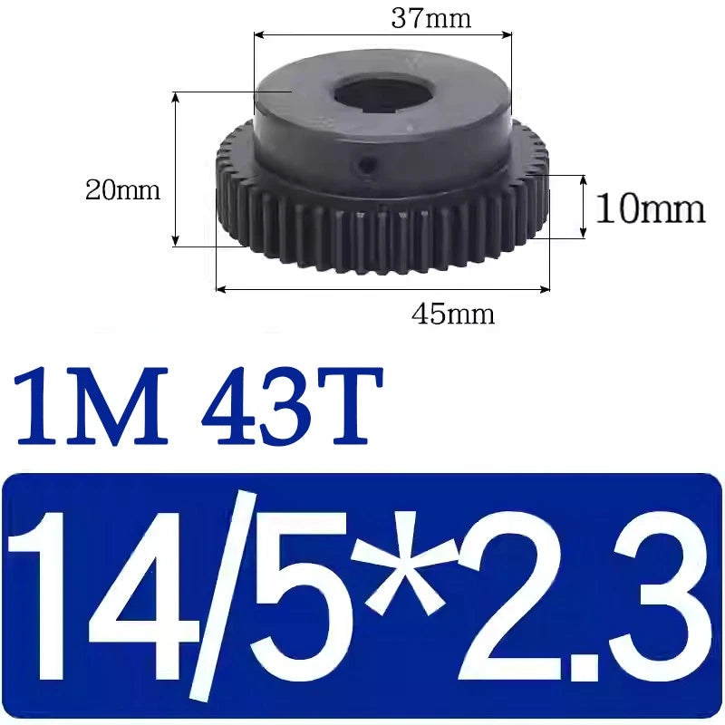 Spur Gears 1 Mod Transmission Gear With Step 45# Steel Pinion Motor Gear 30T~44T