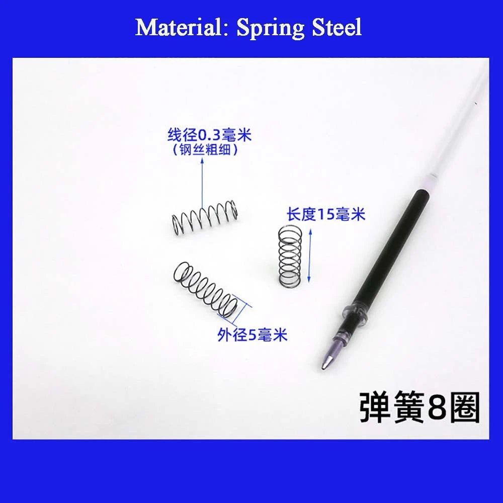 Spring Steel Small Compression Spring 0.2/0.3/0.4mm Wire Diameter 3-50mm Length