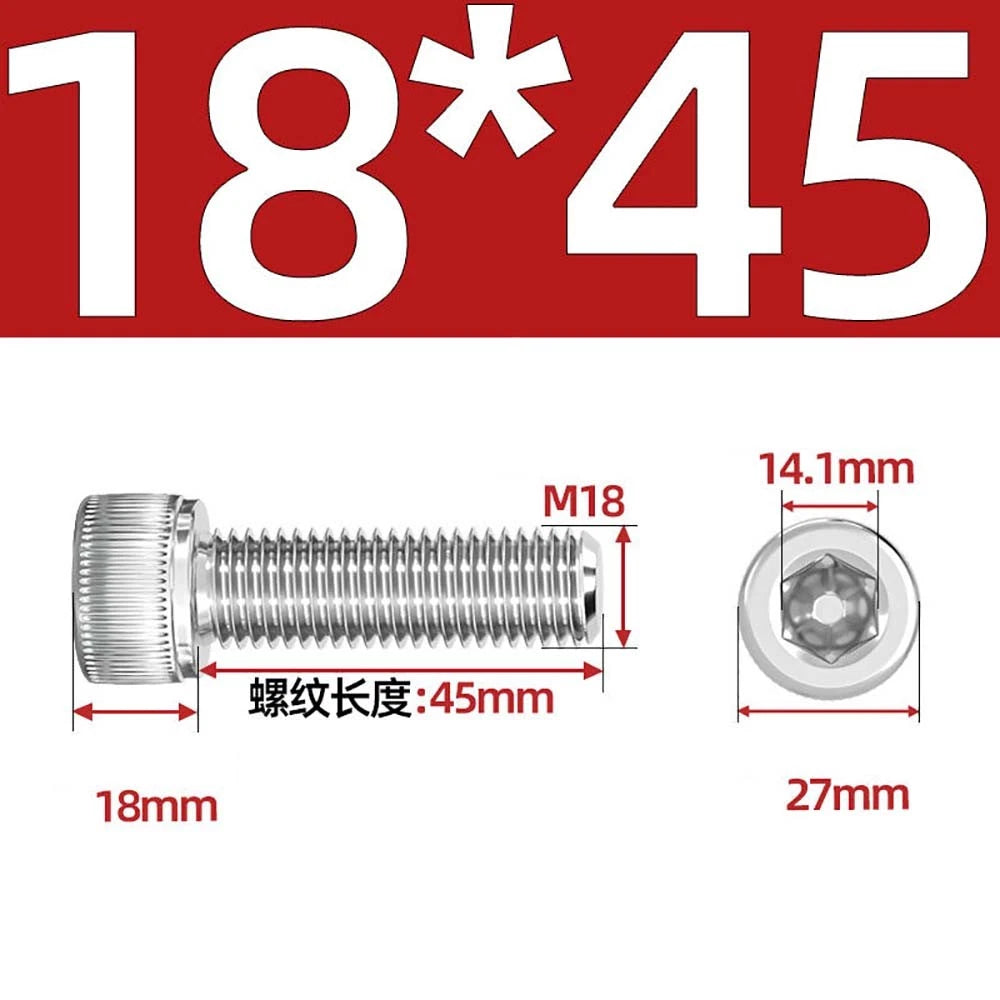 Socket Head Cap Screws – A2 Stainless Steel, M6 to M24, Hex Drive (DIN 912)