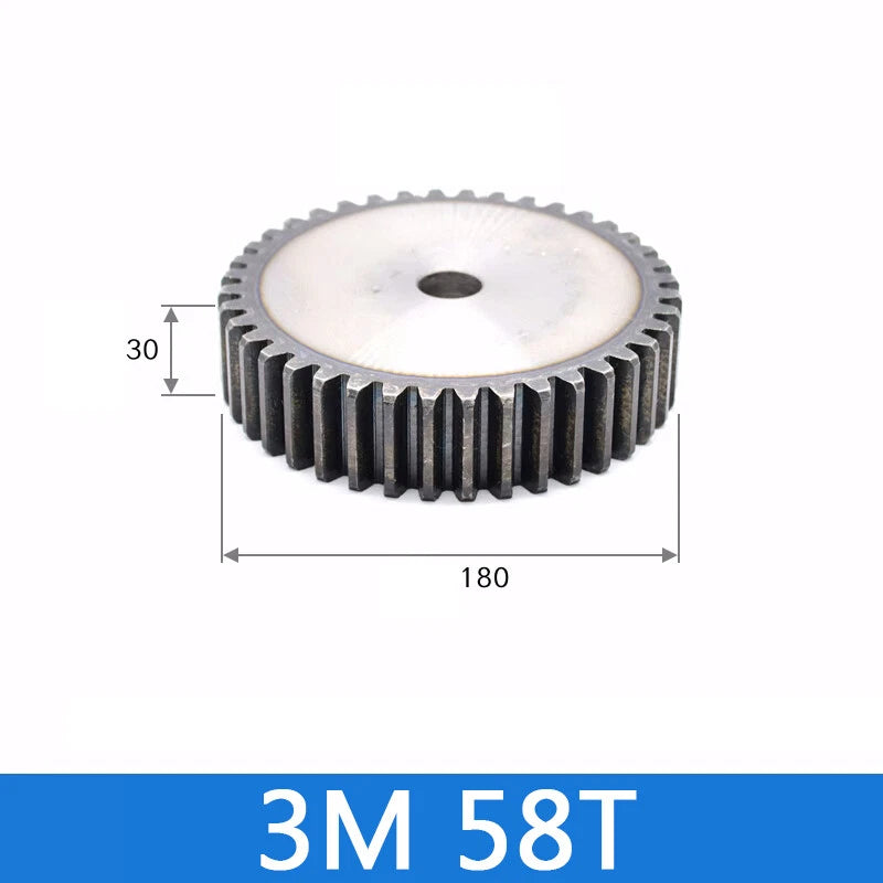 Spur Gears Pinion Gear 1.5/2.5/3/4/5 Mod Transmission Gears 45# Steel Flat Gears