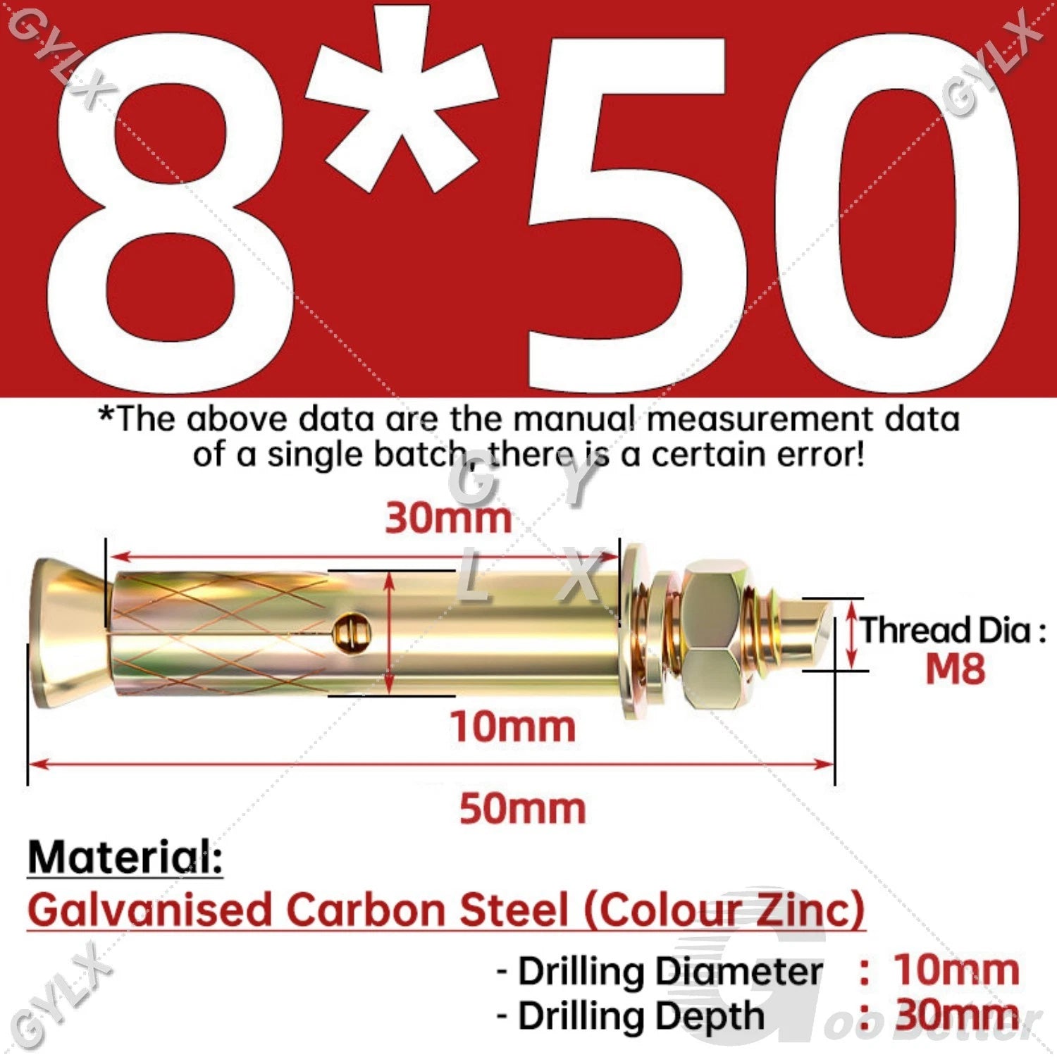 Concrete Expansion Bolts Wall Anchor Screws — M6 to M20 | Stainless Steel & Zinc Plated