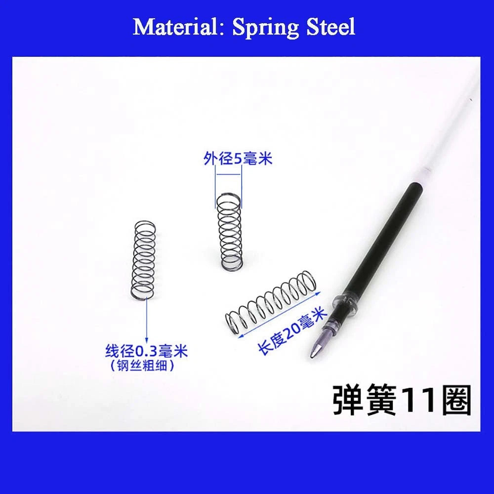 Spring Steel Small Compression Spring 0.2/0.3/0.4mm Wire Diameter 3-50mm Length