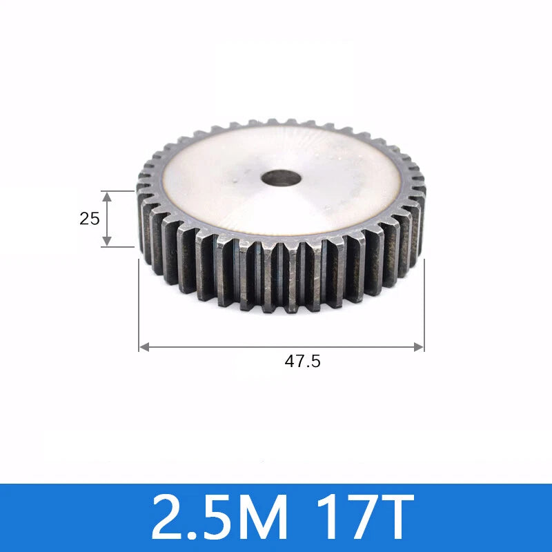 Spur Gears Pinion Gear 1.5/2.5/3/4/5 Mod Transmission Gears 45# Steel Flat Gears