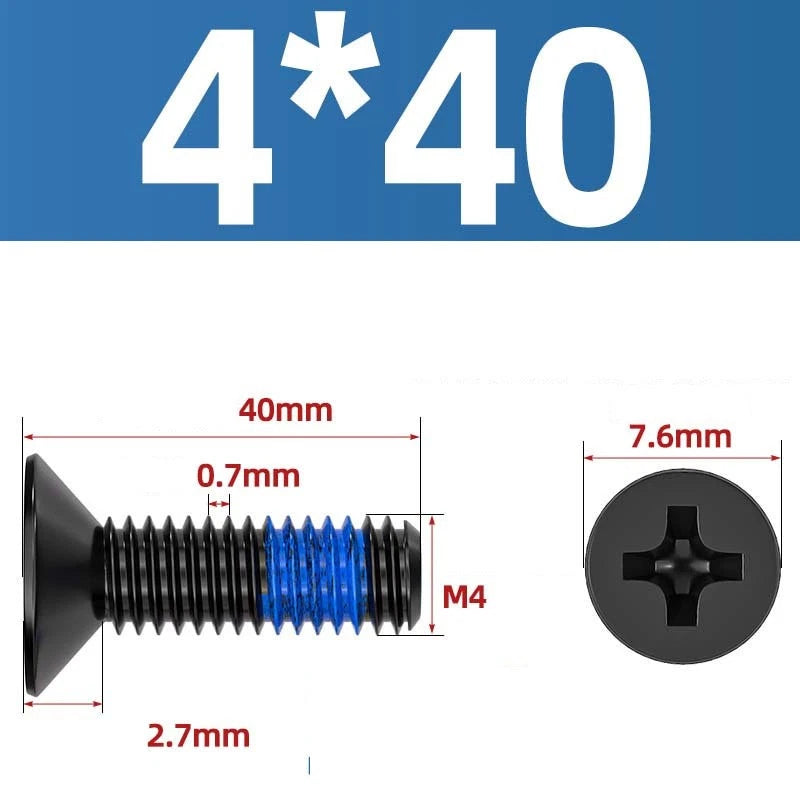 M1.2–M6 Phillips Flat Head Machine Screws | Carbon Steel | Black & Nickel Plated