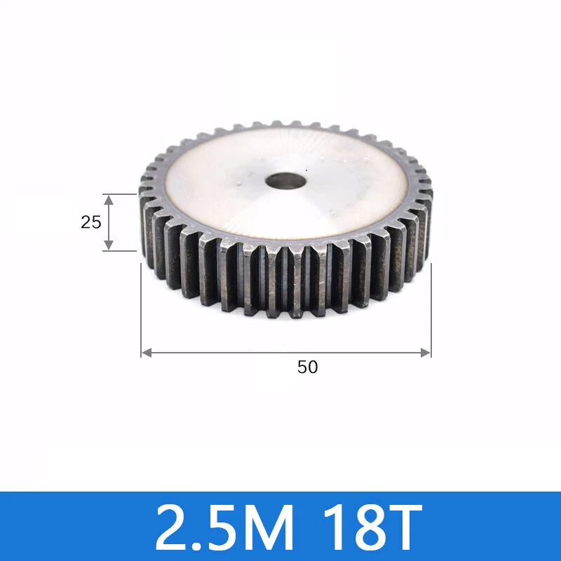 Spur Gears Pinion Gear 1.5/2.5/3/4/5 Mod Transmission Gears 45# Steel Flat Gears