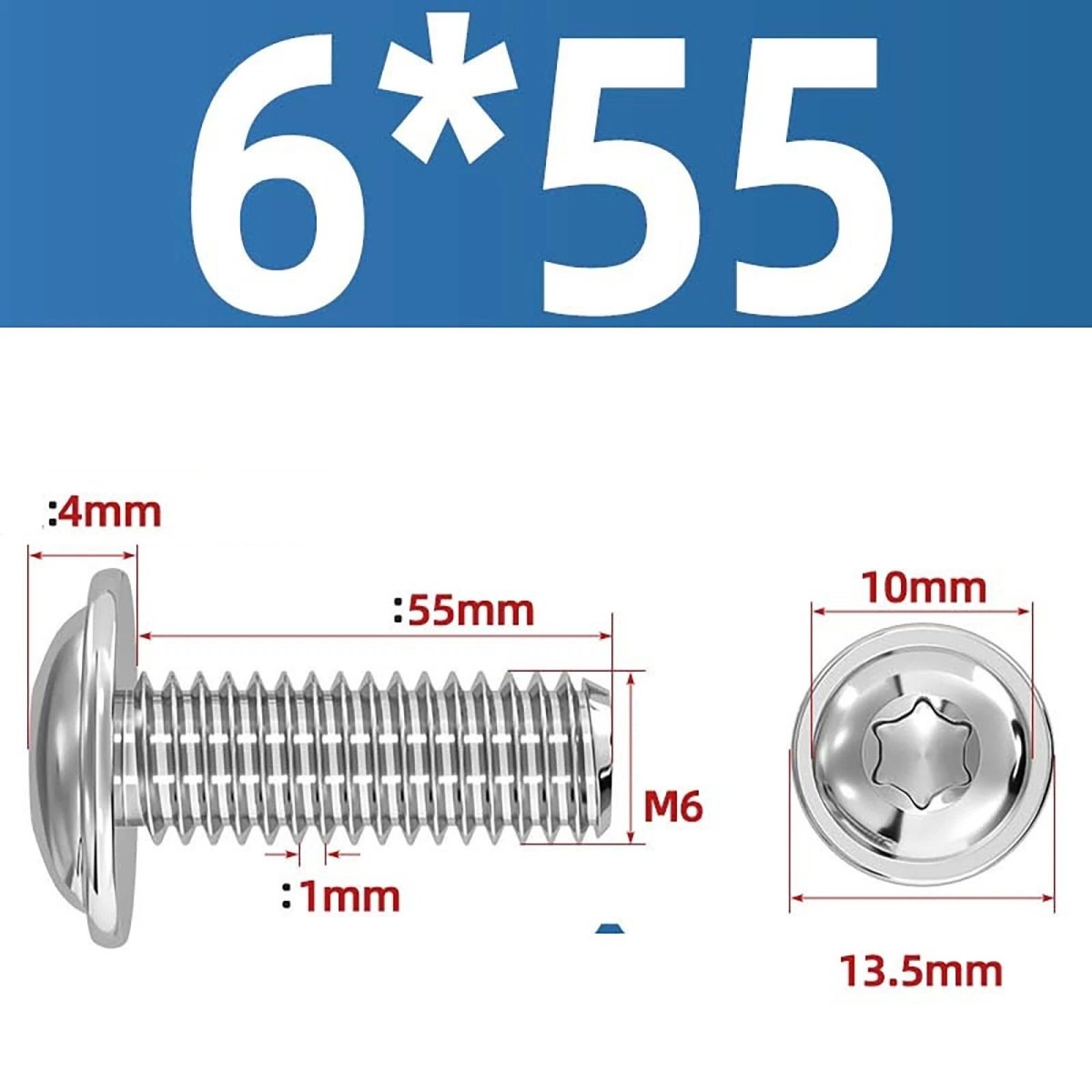 Torx Flanged Button Head Screws — 18 - 8 Stainless Steel, ISO 7380 - 2, M2 to M8 - HomeDIYer