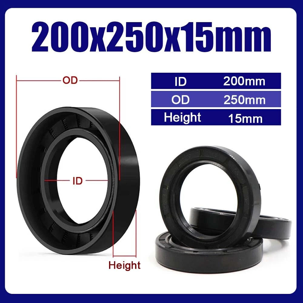 TC NBR Skeleton Oil Seal Rings Double Lip Sealing ID 50~400mm for Rotation Shaft