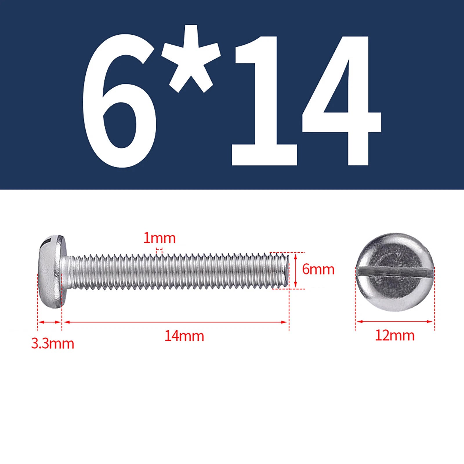 M1.6 to M10 Slotted Cheese Head Machine Screws | A2 Stainless Steel DIN 84