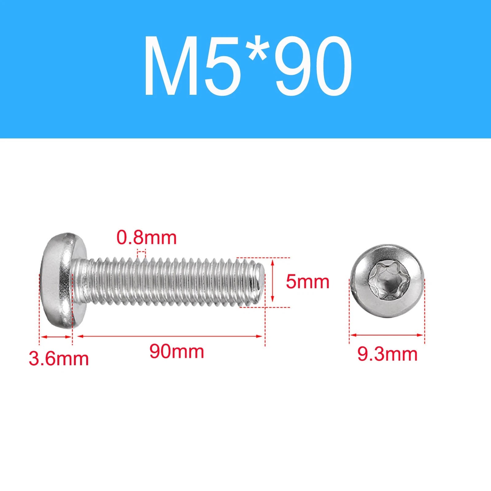 A2 Stainless Steel Torx Pan Head Machine Screws | M1.4 to M10 Six-Lobe Drive