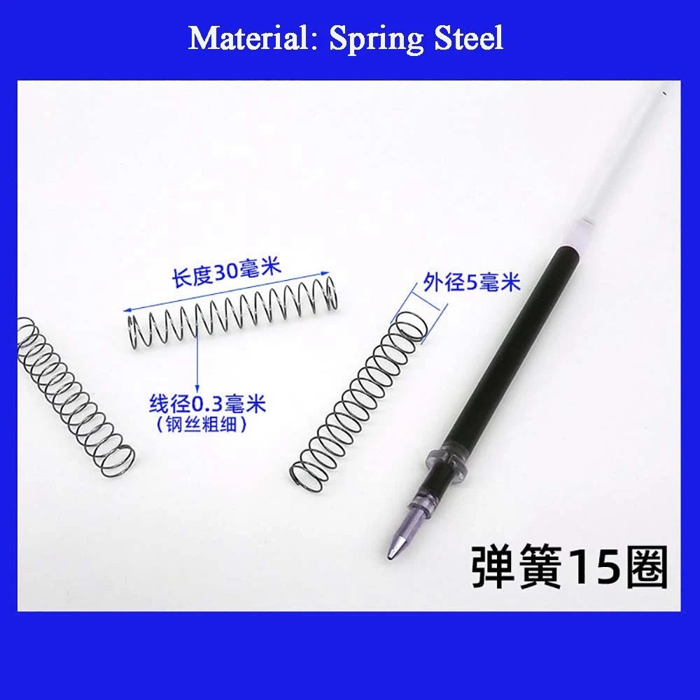 Spring Steel Small Compression Spring 0.2/0.3/0.4mm Wire Diameter 3-50mm Length