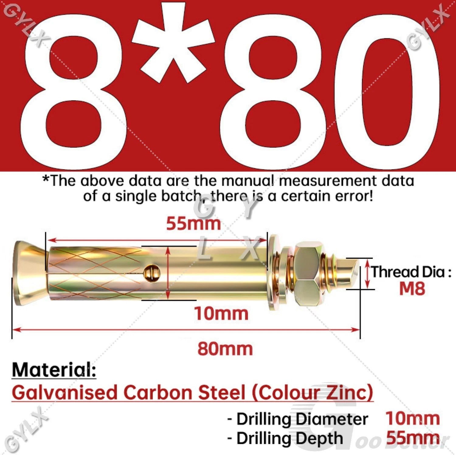 Concrete Expansion Bolts Wall Anchor Screws — M6 to M20 | Stainless Steel & Zinc Plated