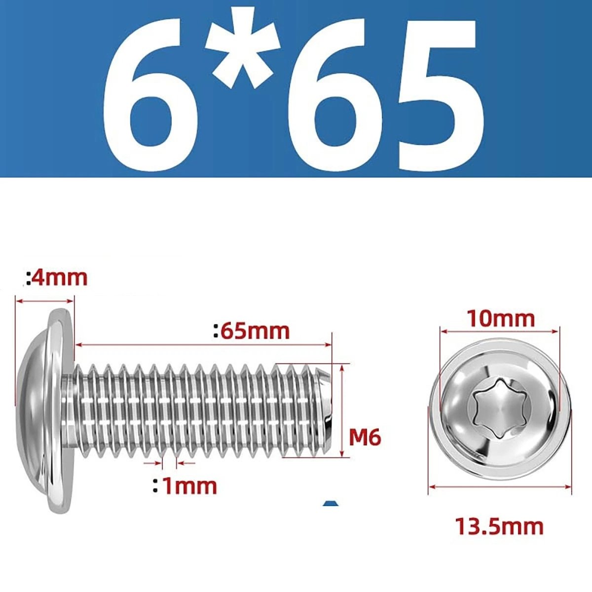 Torx Flanged Button Head Screws — 18 - 8 Stainless Steel, ISO 7380 - 2, M2 to M8 - HomeDIYer