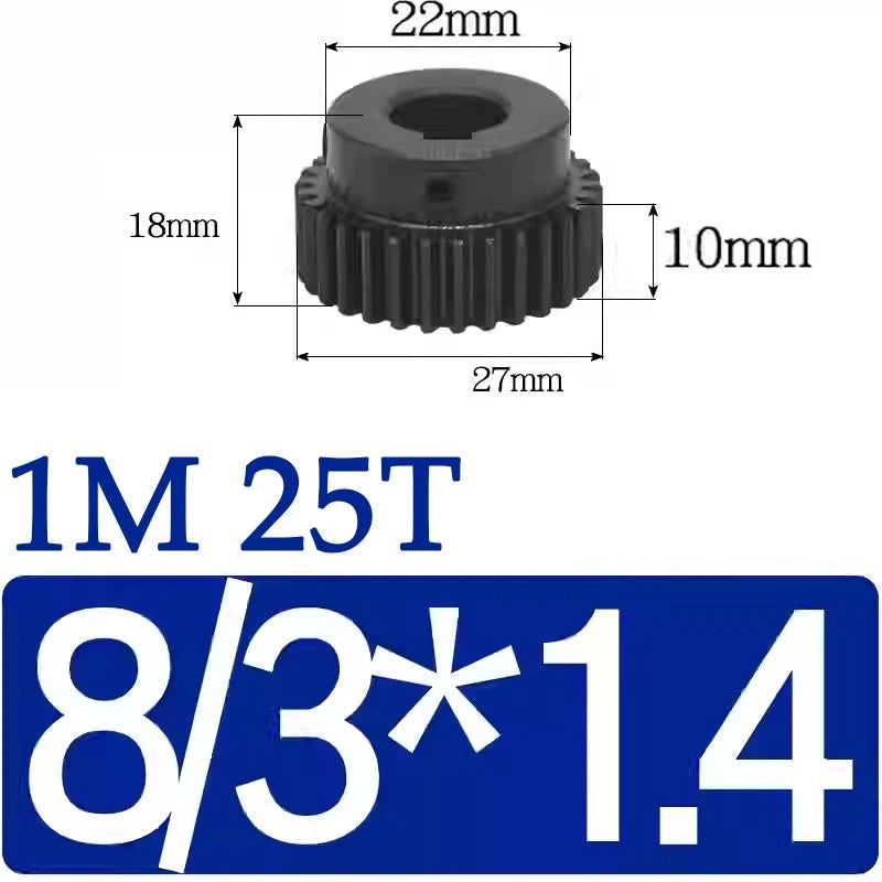 Spur Gears 1 Mod Transmission Gear With Step 45# Steel Pinion Motor Gear 10T~29T