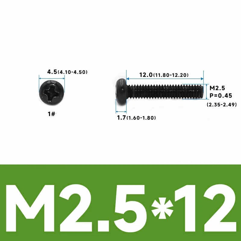 Phillips Pan Head Machine Screws – Carbon Steel M1 to M4, Multiple Lengths & Finishes