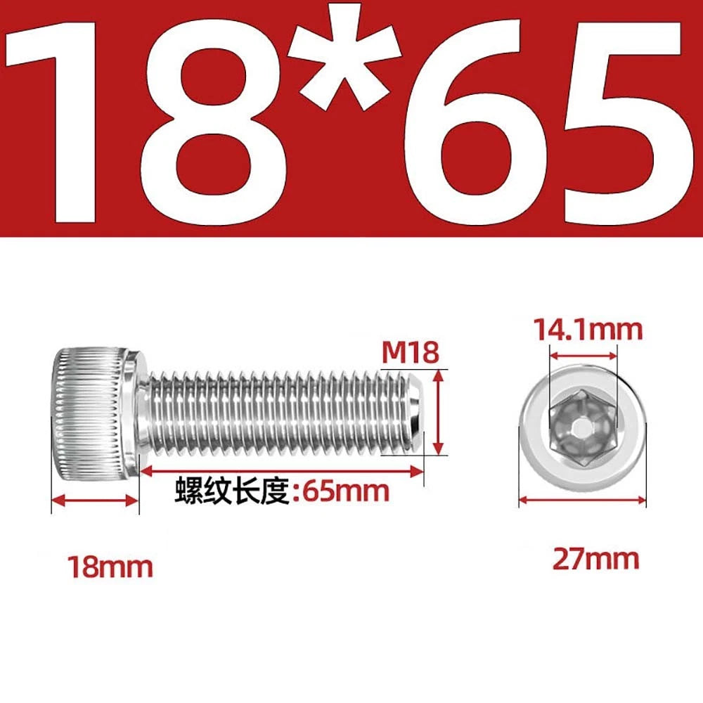 Socket Head Cap Screws – A2 Stainless Steel, M6 to M24, Hex Drive (DIN 912)