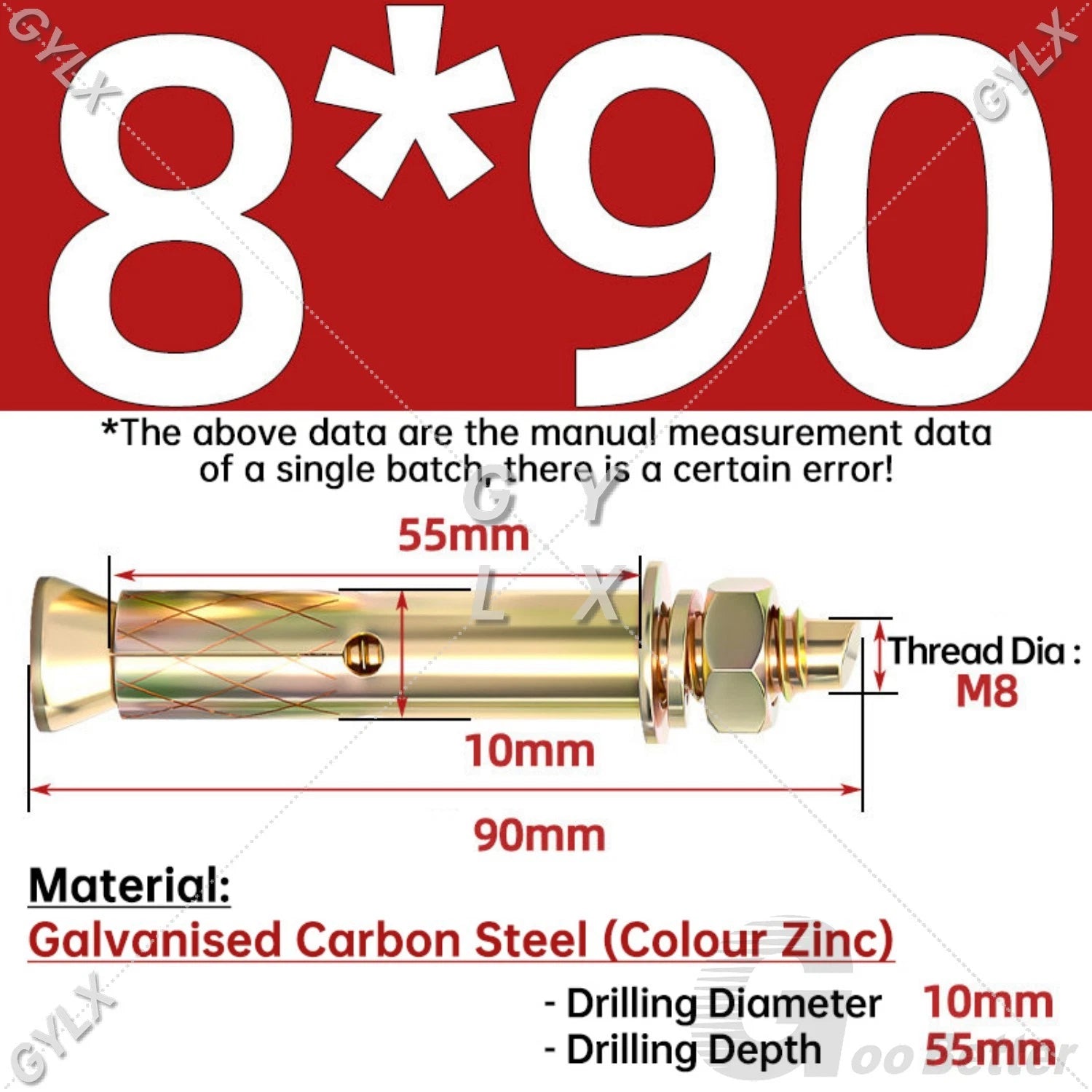Concrete Expansion Bolts Wall Anchor Screws — M6 to M20 | Stainless Steel & Zinc Plated