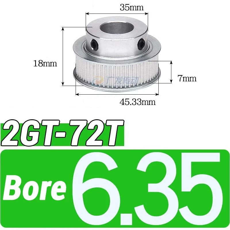 GT2 Timing Belt Pulley 16-100 Teeth 6-10mm Teeth Width Bore 3mm-25mm For 3D