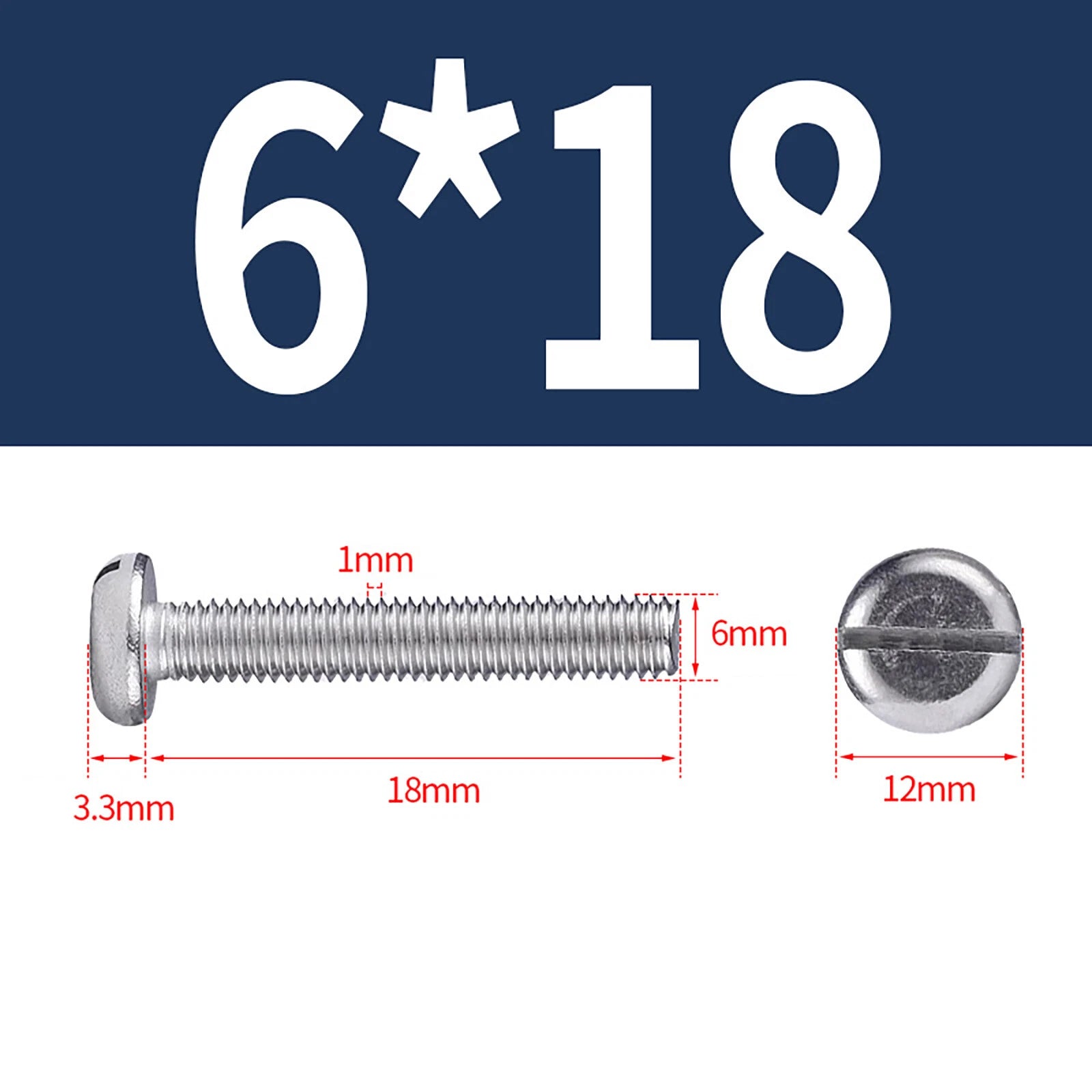 M1.6 to M10 Slotted Cheese Head Machine Screws | A2 Stainless Steel DIN 84