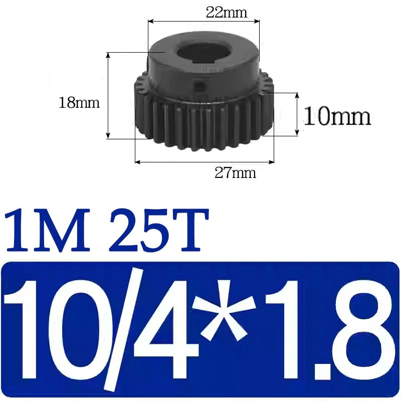 Spur Gears 1 Mod Transmission Gear With Step 45# Steel Pinion Motor Gear 10T~29T