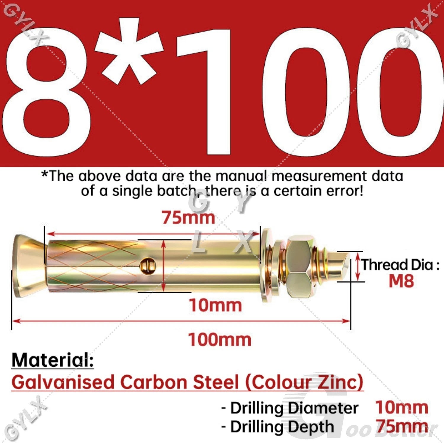 Concrete Expansion Bolts Wall Anchor Screws — M6 to M20 | Stainless Steel & Zinc Plated