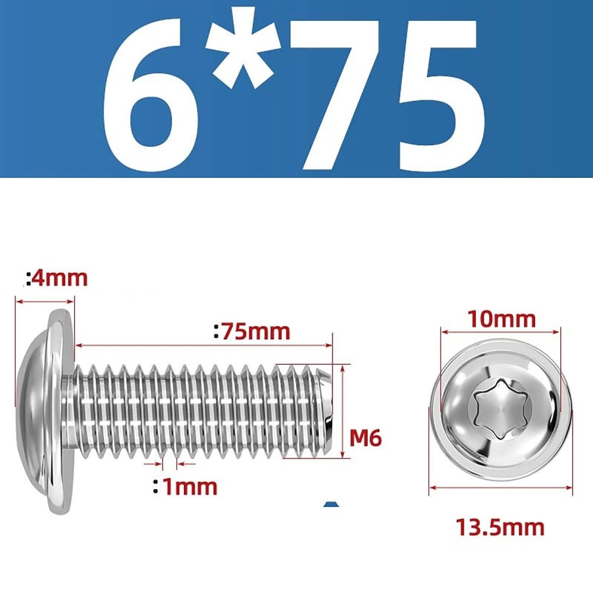 Torx Flanged Button Head Screws — 18 - 8 Stainless Steel, ISO 7380 - 2, M2 to M8 - HomeDIYer
