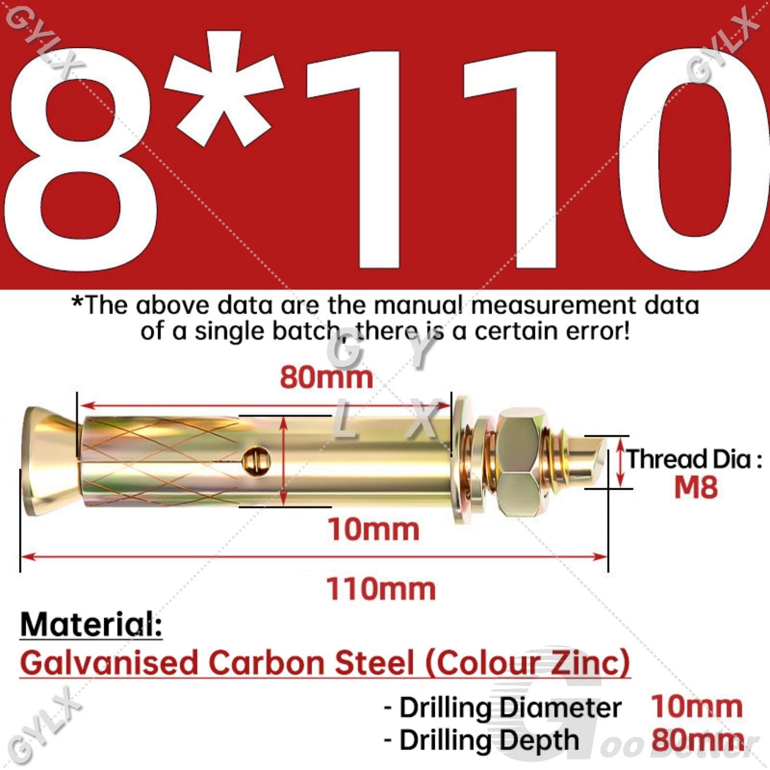 Concrete Expansion Bolts Wall Anchor Screws — M6 to M20 | Stainless Steel & Zinc Plated