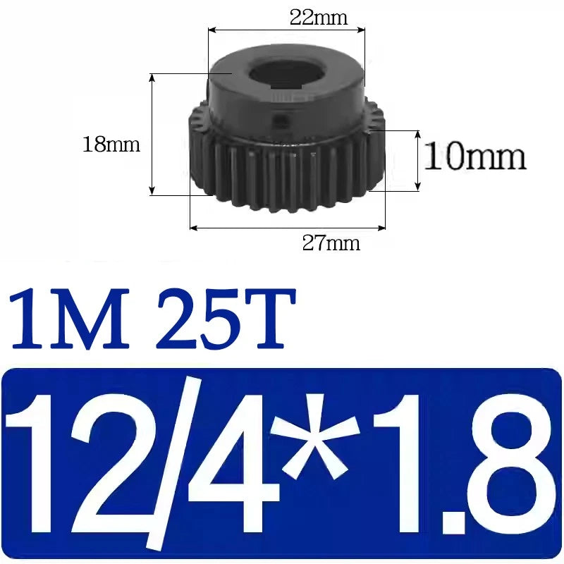 Spur Gears 1 Mod Transmission Gear With Step 45# Steel Pinion Motor Gear 10T~29T