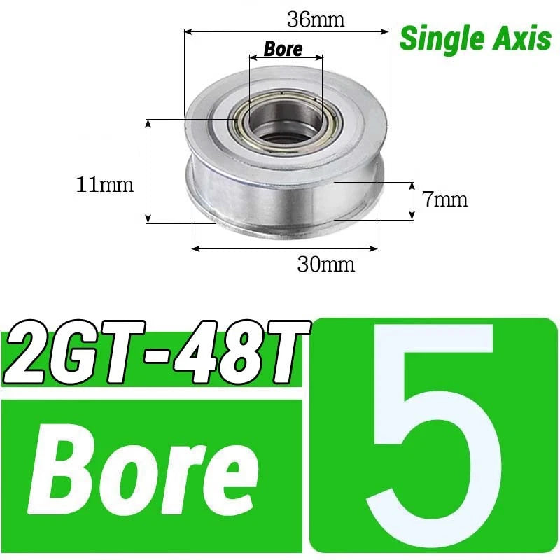 GT2 Timing Belt Pulley 16-100 Teeth 6-10mm Teeth Width Bore 3mm-25mm For 3D