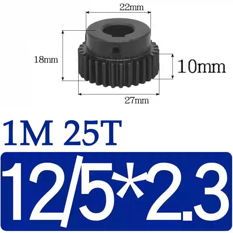 Spur Gears 1 Mod Transmission Gear With Step 45# Steel Pinion Motor Gear 10T~29T
