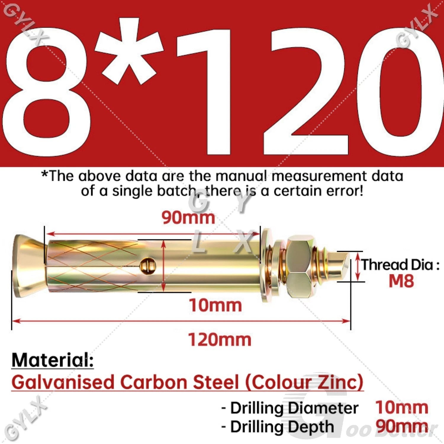 Concrete Expansion Bolts Wall Anchor Screws — M6 to M20 | Stainless Steel & Zinc Plated