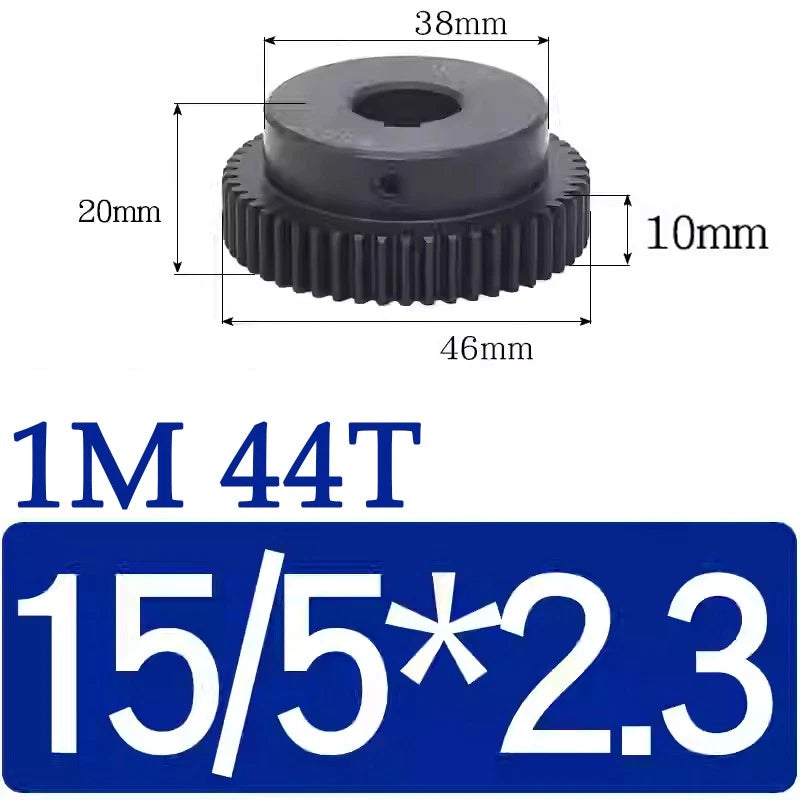 Spur Gears 1 Mod Transmission Gear With Step 45# Steel Pinion Motor Gear 30T~44T