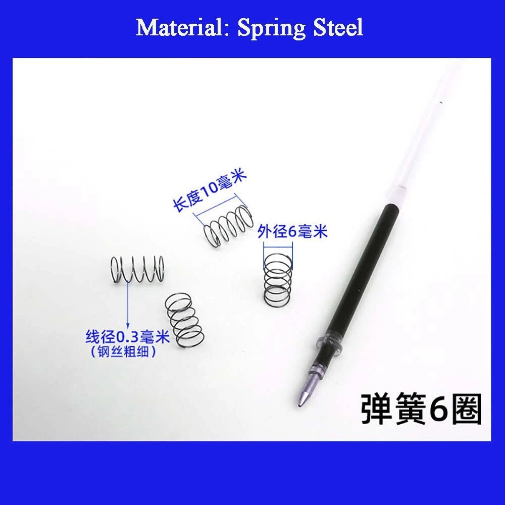 Spring Steel Small Compression Spring 0.2/0.3/0.4mm Wire Diameter 3-50mm Length
